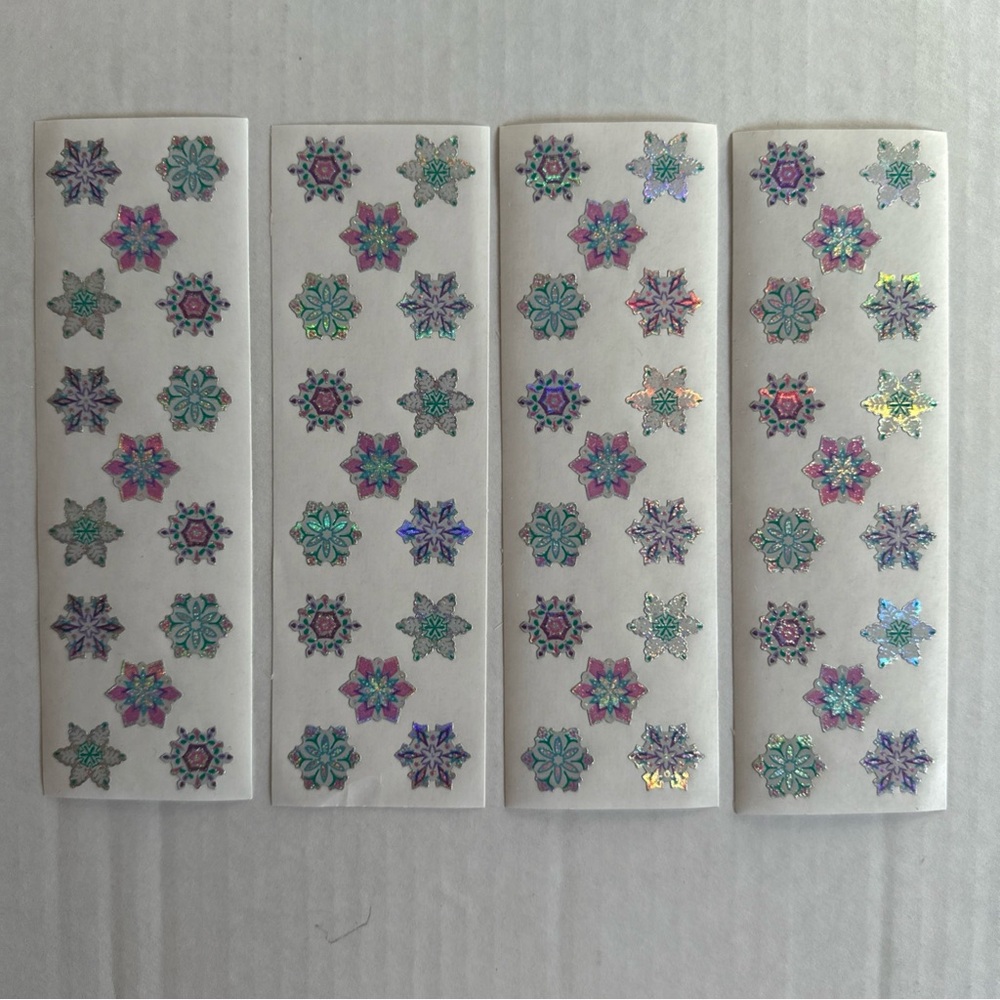Sandylion Snowflake Stickers (no logo) -4 strips